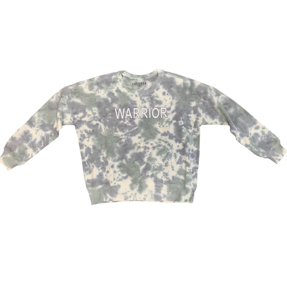 LACAUSA Anthropology, Women’s Blue Gray Tie Dye Oversized Sweater, Small, NWT - Picture 1 of 7